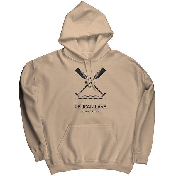 Pelican Lake Paddles Unisex Hoodie BLK Art