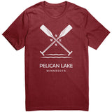 Pelican Lake Unisex Tee, Paddles, WHT Art2