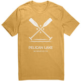Pelican Lake Unisex Tee, Paddles, WHT Art1