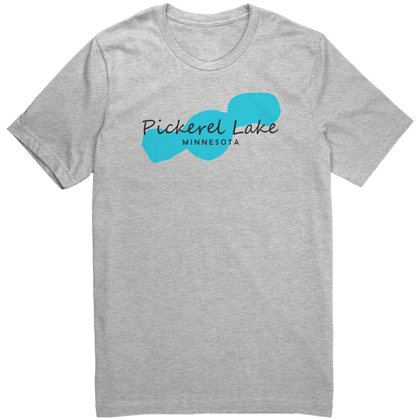 Pickerel Lake Map Unisex Tee Black Art