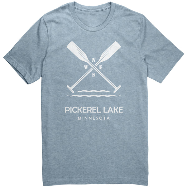 Pickerel Lake Paddles Unisex Tee WHT Art2