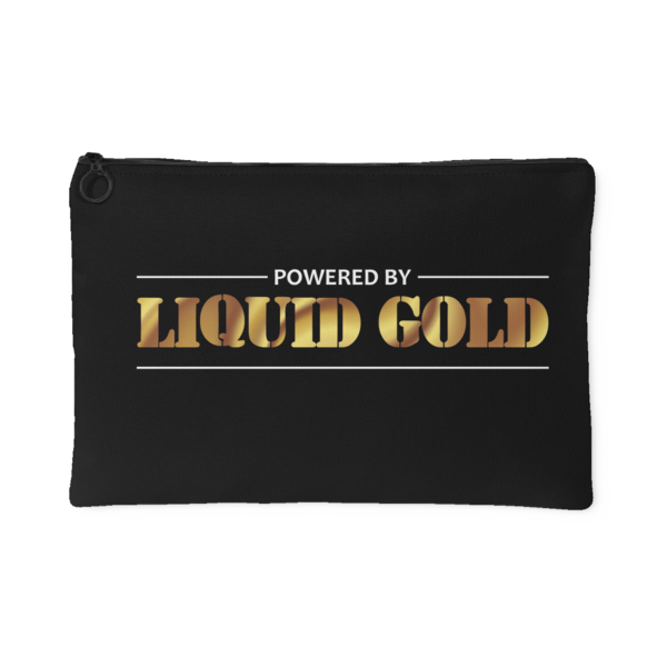 Accessory Pouch, 12x8, Black, Liquid Gold, Gel