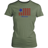LADIES T-Shirt, America, Flag