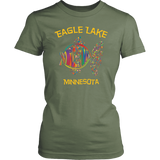LADIES Colorful Fish Eagle Lake T-Shirt, More Colors