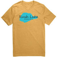 Rush Lake Map Unisex Tee BLK Art