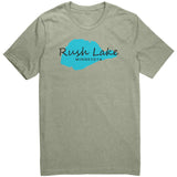Rush Lake Map Unisex Tee BLK Art