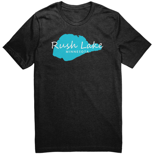 Rush Lake Map Unisex Tee WHT Art