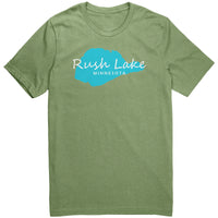 Rush Lake Map Unisex Tee WHT Art