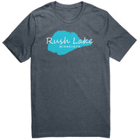Rush Lake Map Unisex Tee WHT Art