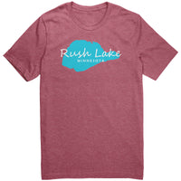 Rush Lake Map Unisex Tee WHT Art
