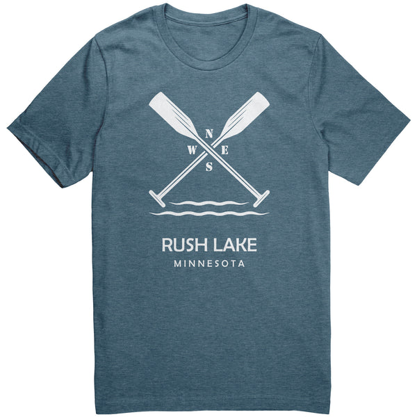 Rush Lake Unisex Tee, Paddles, WHT Art1