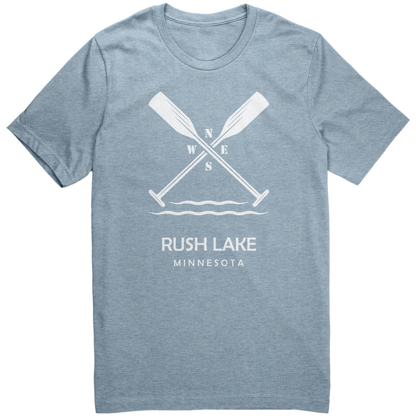 Rush Lake Unisex Tee, Paddles, WHT Art2