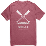 Rush Lake Unisex Tee, Paddles, WHT Art2