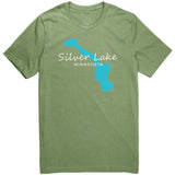 Silver Lake Map Unisex Tee WHT