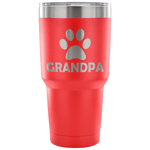 30-Ounce Vacuum Tumbler, GRANDPA, Pawprint