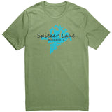 Spitzer Lake Map Unisex Tee BLK Art