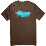 Stalker Lake Map Unisex Tee WHT