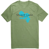 Stuart Lake Map Unisex Tee BLK Art