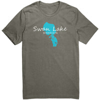 Swan Lake Map Unisex Tee WHT