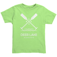 Toddler Deer Lake Paddles Tee, WHT