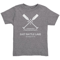 Toddler East Battle Lake Paddles Tee, WHT