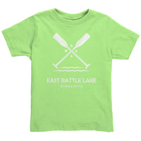 Toddler East Battle Lake Paddles Tee, WHT
