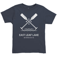 Toddler East Leaf Lake Paddles Tee, WHT Art