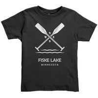 Toddler Fiske Lake Paddles Tee, WHT Art