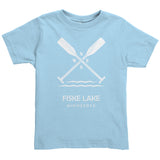 Toddler Fiske Lake Paddles Tee, WHT Art