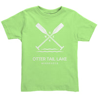 Toddler Otter Tail Lake Paddles Tee, WHT