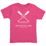 Toddler West Batle Lake Paddles Tee, WHT