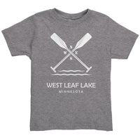 Toddler West Leaf Lake Paddles Tee, WHT Art
