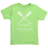 Toddler West Leaf Lake Paddles Tee, WHT Art