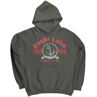 Unisex Eagle Lake Hoodie, Anchor, Red Art