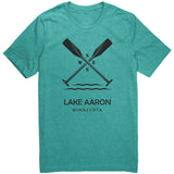 Lake Aaron Unisex Tee, Paddles, Blk