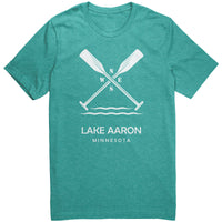Lake Aaron Unisex Tee, Paddles, Wht1