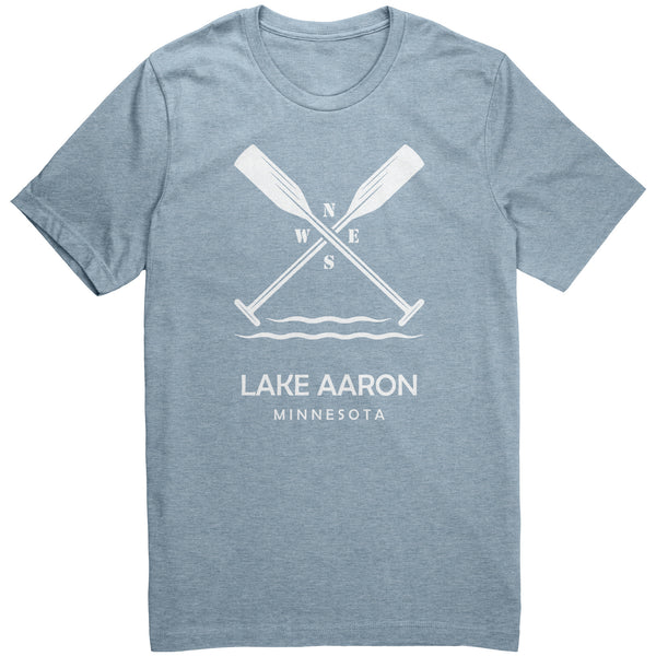Lake Aaron Unisex Tee, Paddles, Wht2