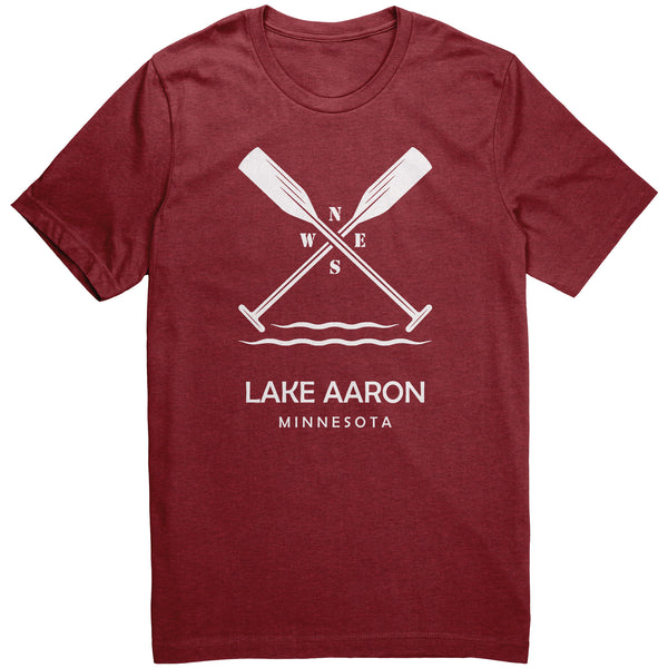 Lake Aaron Unisex Tee, Paddles, Wht2