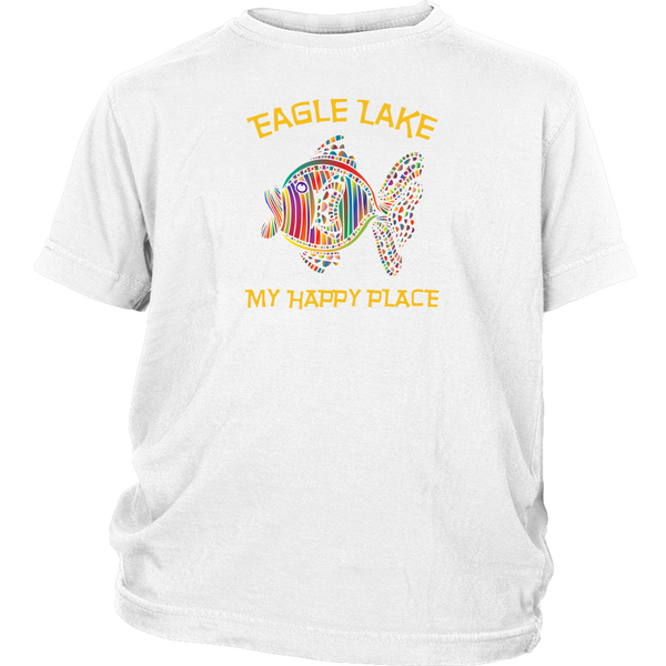 YOUTH Colorful Fish  My Happy Place T-Shirt, More Colors