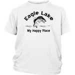 YOUTH Bass Eagle Lake My Happy Place T-Shirt, More Colors