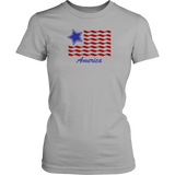 LADIES T-Shirt, America, Flag