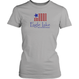 LADIES USA Flag Eagle Lake T-Shirt