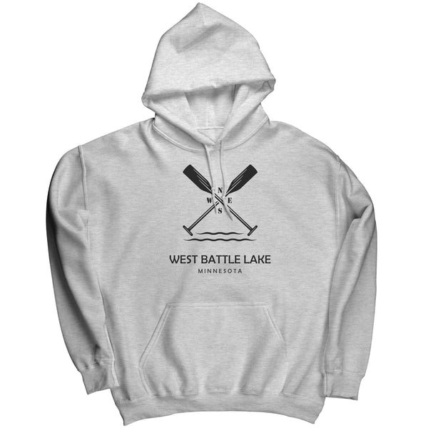 West Battle Lake Paddles Unisex Hoodie BLK