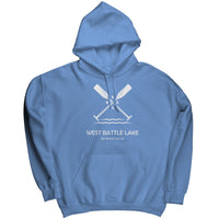 West Battle Lake Paddles Unisex Hoodie WHT