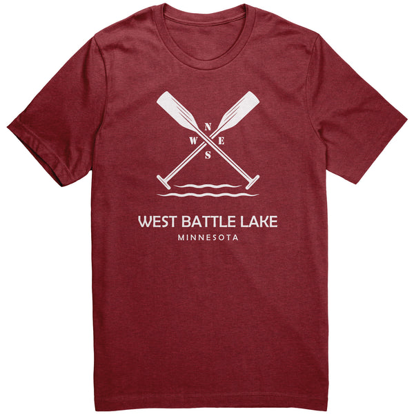 West Battle Lake Paddles Unisex Tee WHT2