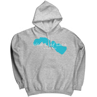 West Leaf Lake Map Unisex Hoodie WHT