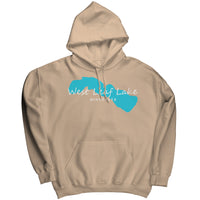 West Leaf Lake Map Unisex Hoodie WHT