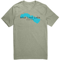 West Leaf Lake Map Unisex Tee BLK Art