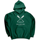 West Leaf Lake Paddles Unisex Hoodie WHT Art