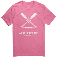 West Leaf Lake Paddles Unisex Tee WHT Art